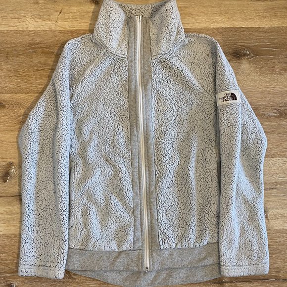 The North Face Women's Sherpa Fleece Jacket Size M Silver Gray - Picture 1 of 10